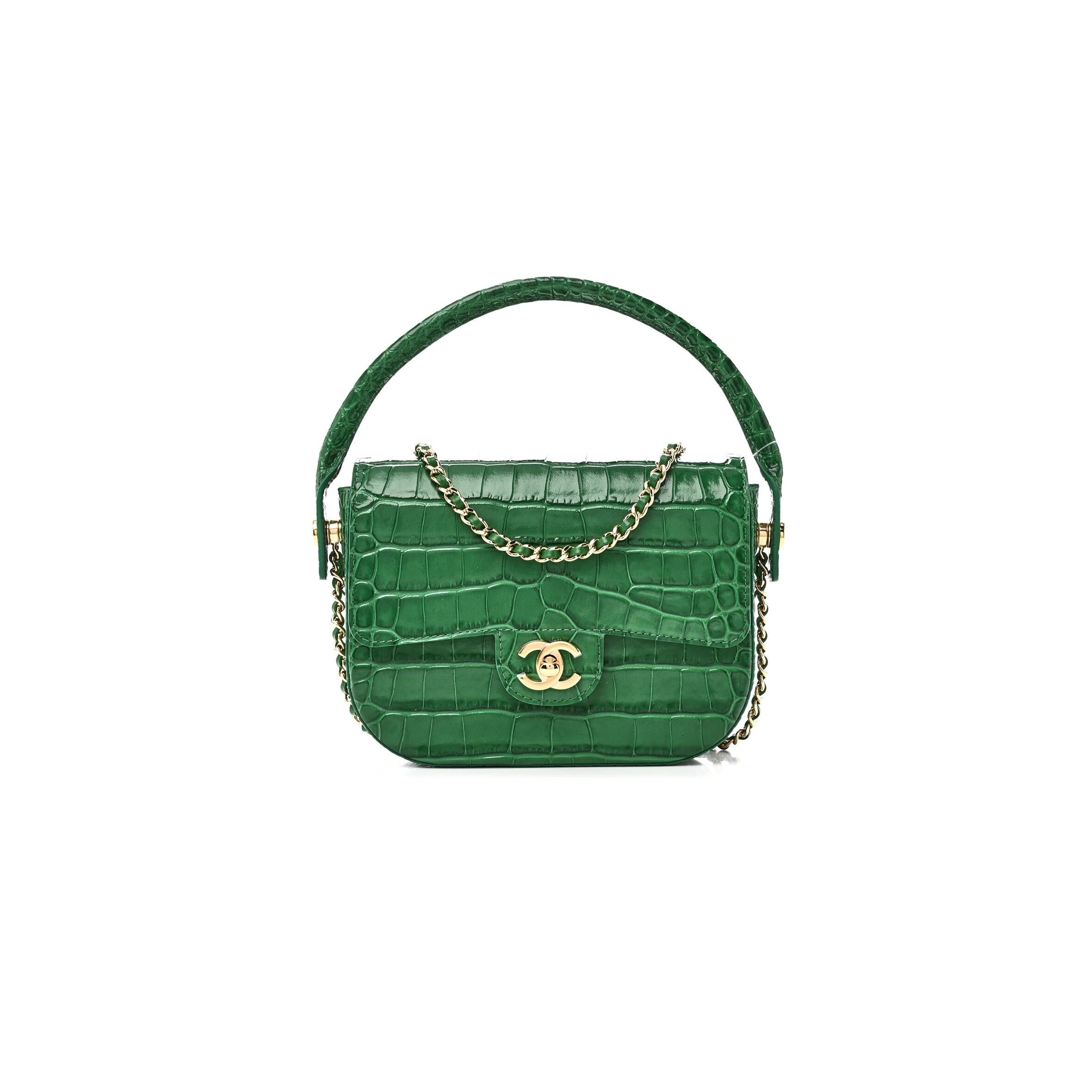 CHANEL MINI FLAP BAG WITH TOP HANDLE AS6424 (20*16*5cm)